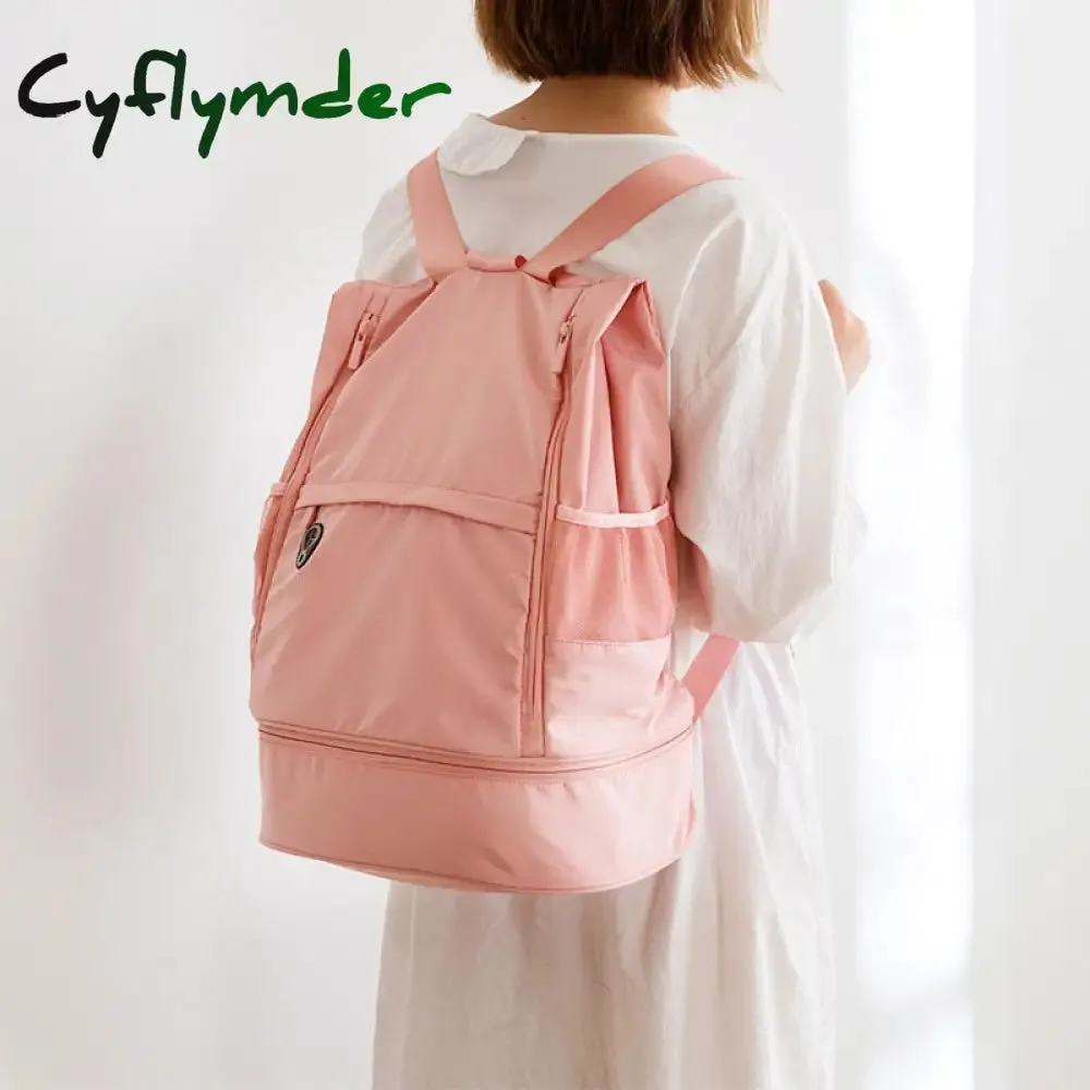 Cyflymder Outdoor Gym Backpack Dry Wet Seperation Bag Swimming Fitness Bags for Women with Shoes Warehouse Sport Mochila Travel Backpacks