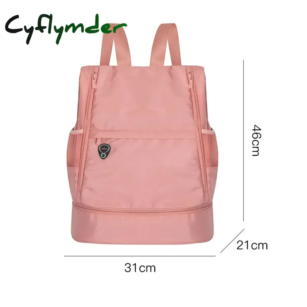 Cyflymder Outdoor Gym Backpack Dry Wet Seperation Bag Swimming Fitness Bags for Women with Shoes Warehouse Sport Mochila Travel Backpacks