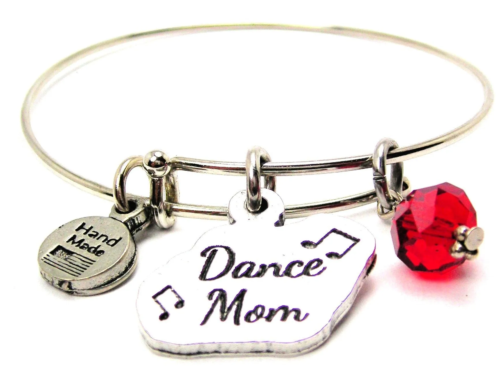 Dance Mom With Music Notes Expandable Bangle Bracelet