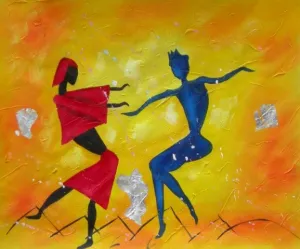 Dancing Fools Canvas Oil Painting