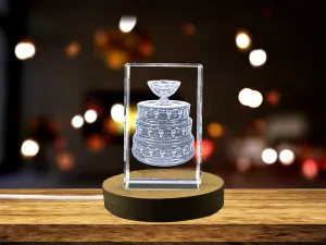 Davis Cup Trophy Replica | 3D Engraved Crystal Award for Sports Tournament Champion