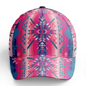 Desert Geo Blue Snapback Hat