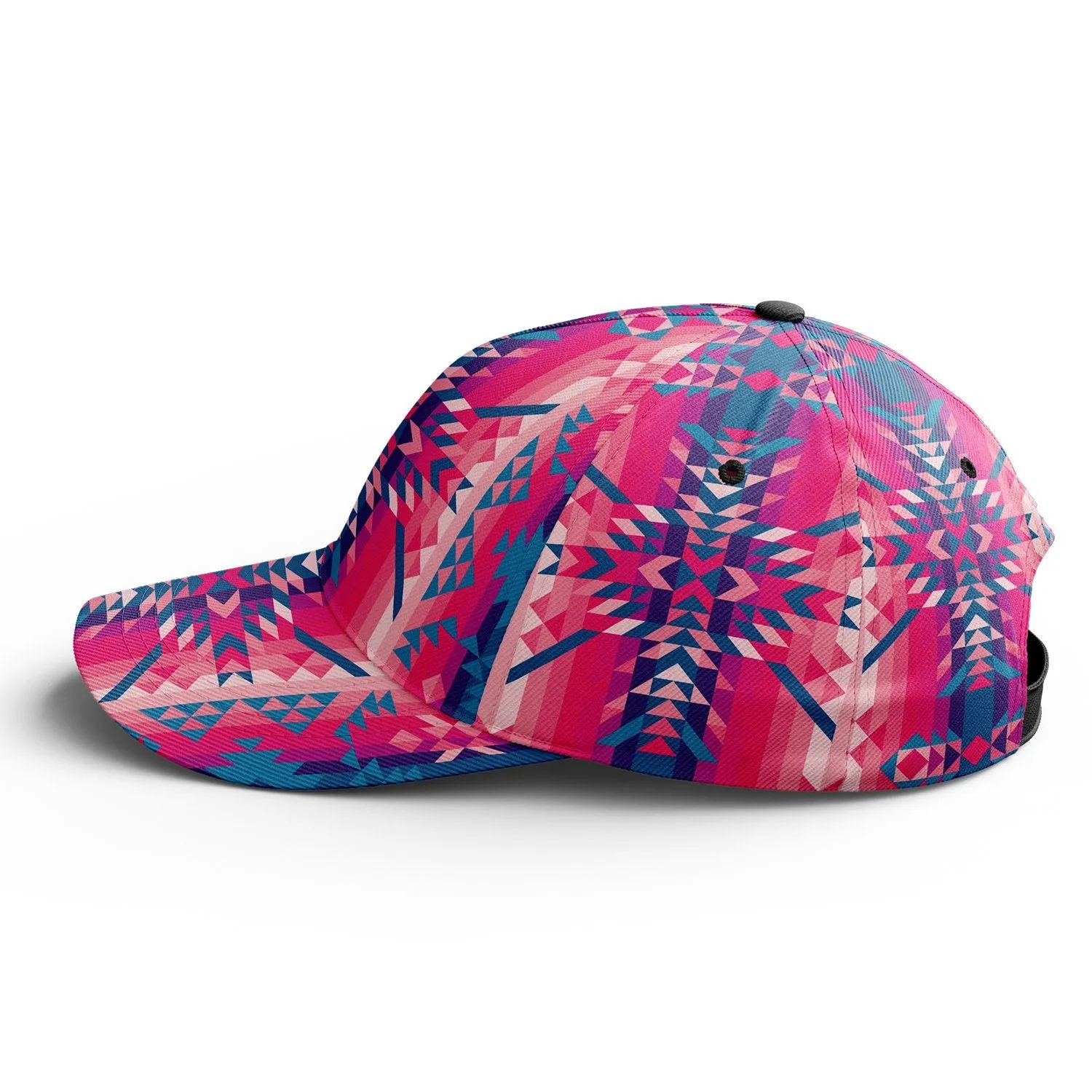 Desert Geo Blue Snapback Hat