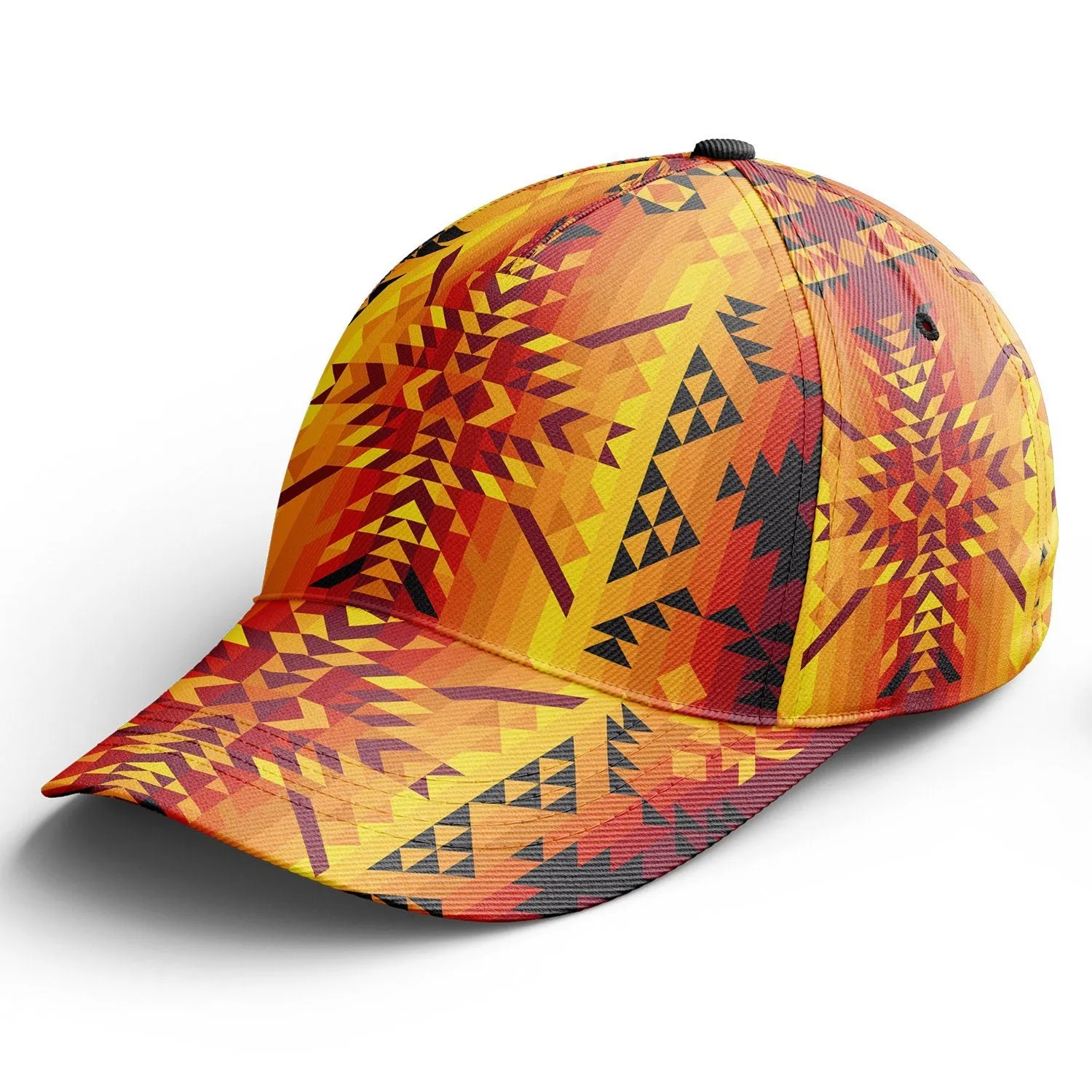 Desert Geo Yellow Red Snapback Hat