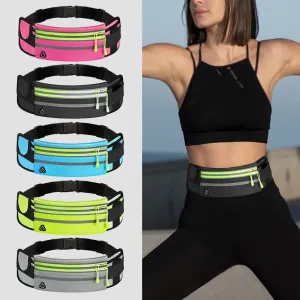 Double Zipper Waterproof Waist Bag for Sports & Running, Unisex Fanny Pack