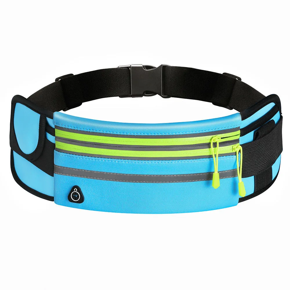 Double Zipper Waterproof Waist Bag for Sports & Running, Unisex Fanny Pack