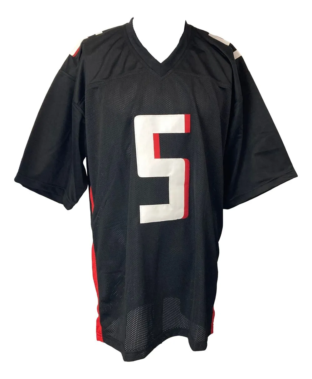 Drake London Atlanta Signed Black Football Jersey BAS