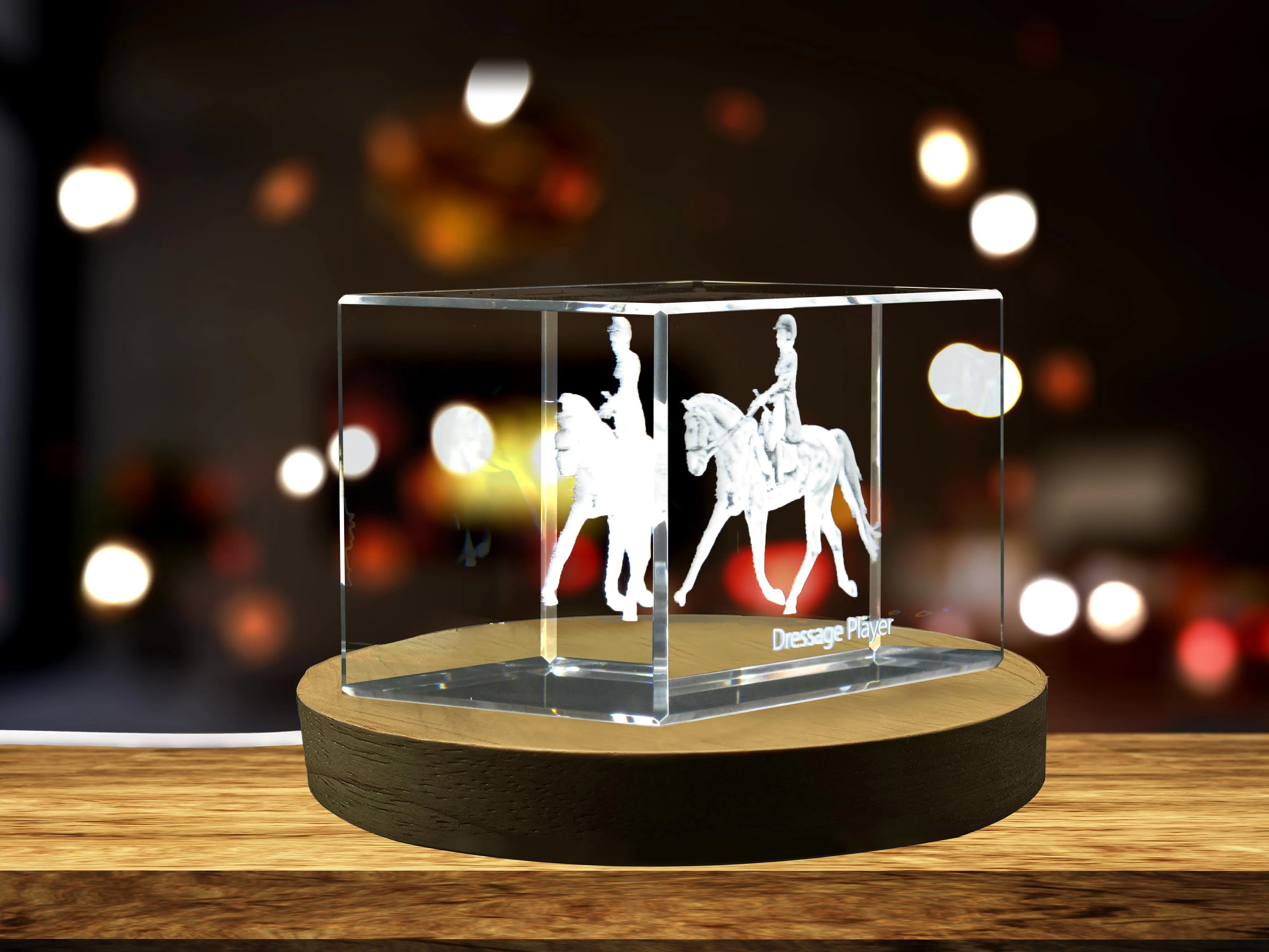 Dressage Player 3D Engraved Crystal 3D Engraved Crystal Keepsake/Gift/Decor/Collectible/Souvenir