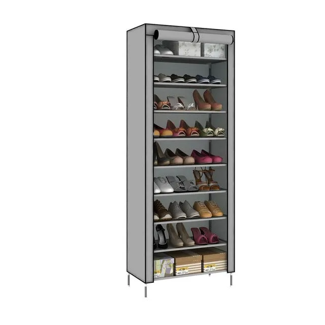 Durable Shoe Rack Space Saving Storage Shelf Portable Nonwoven Fabric Home Shoes Organizer Cabinet Closet Furniture