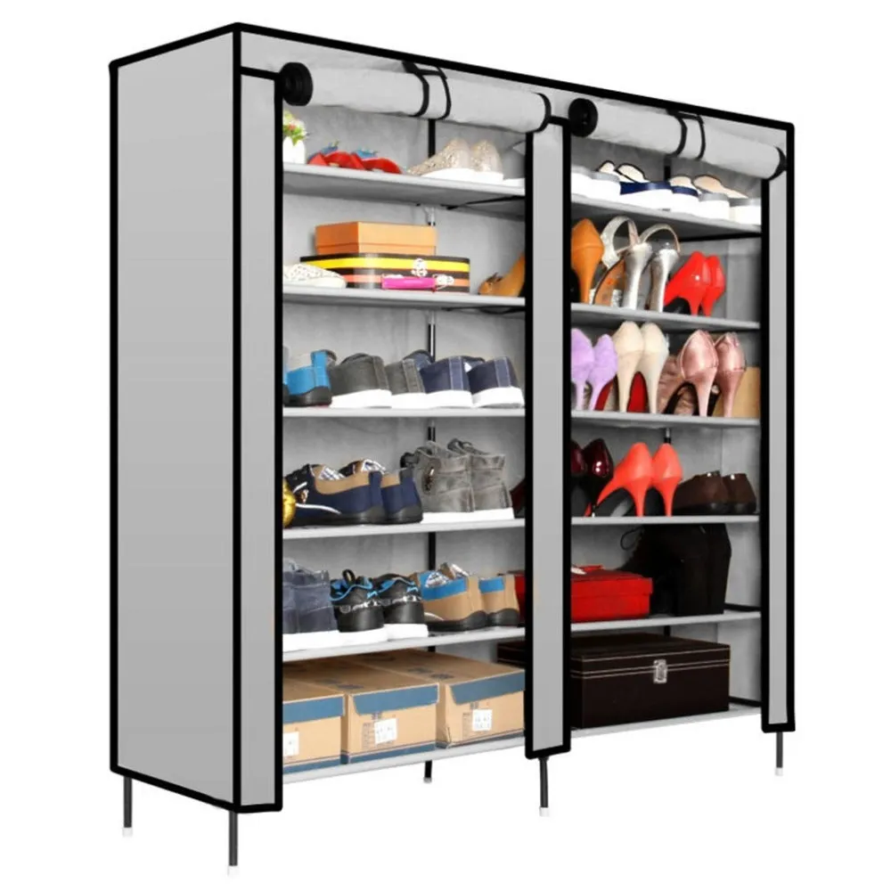 Durable Shoe Rack Space Saving Storage Shelf Portable Nonwoven Fabric Home Shoes Organizer Cabinet Closet Furniture