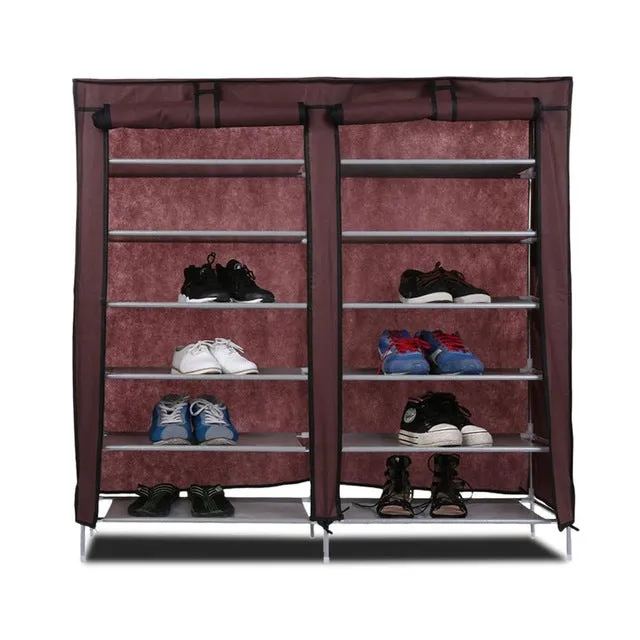 Durable Shoe Rack Space Saving Storage Shelf Portable Nonwoven Fabric Home Shoes Organizer Cabinet Closet Furniture