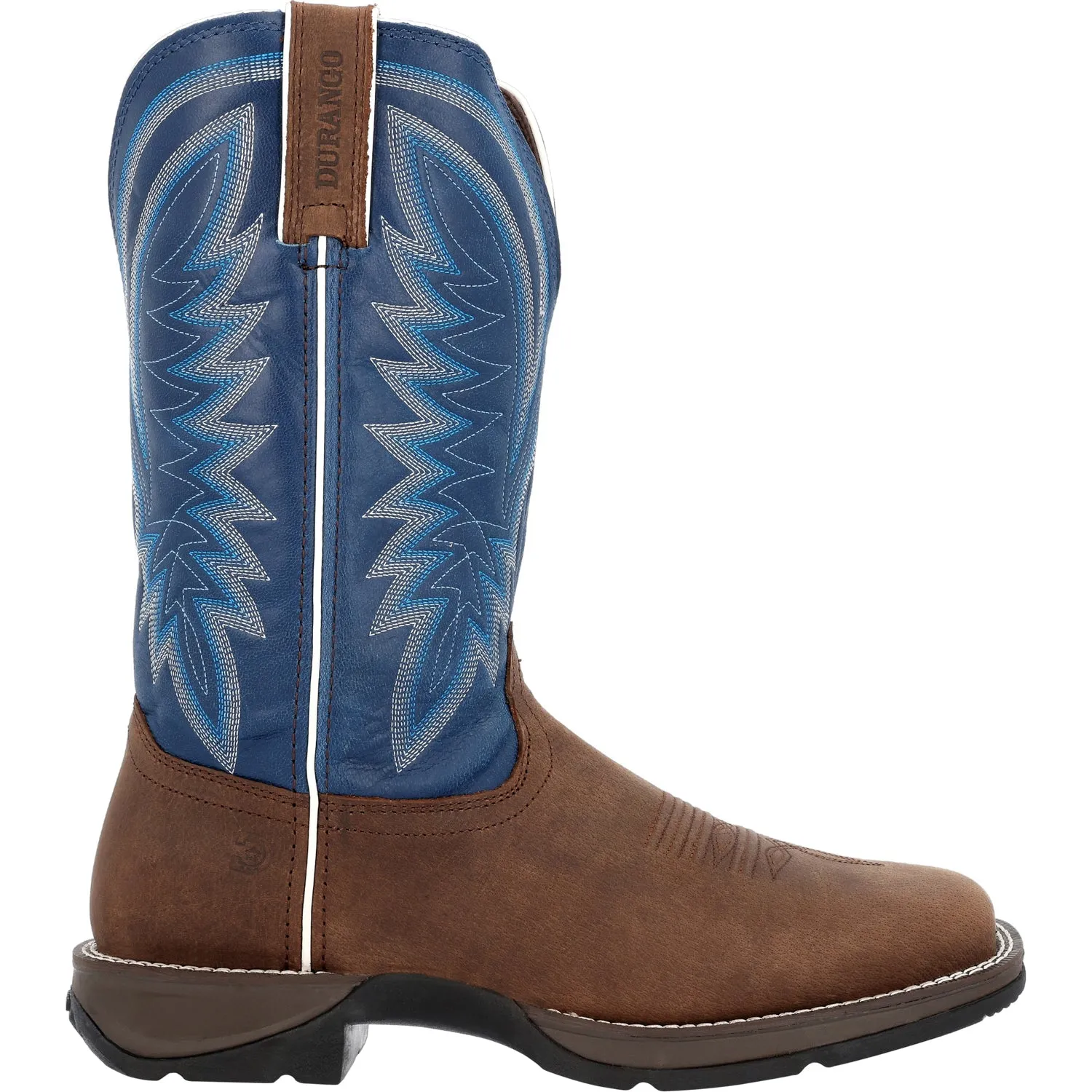 Durango Mens Rebel Western Saddle/Denim Blue Leather Cowboy Boots