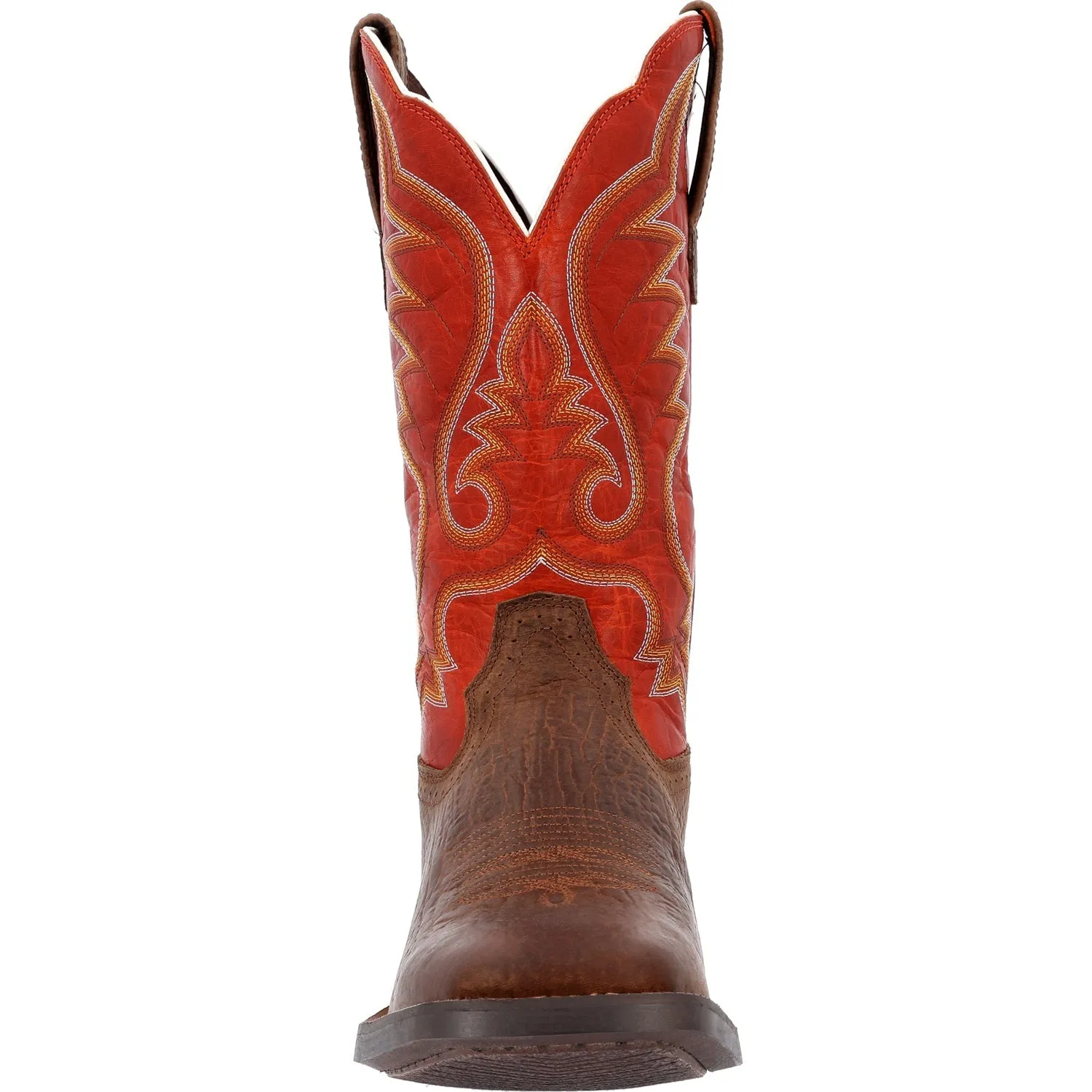 Durango Mens Saddlebrook Western Acorn/Crimson Leather Cowboy Boots