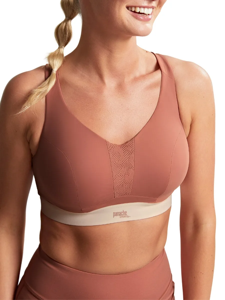 Endurance Wired Racerback Sports Bra - Sienna