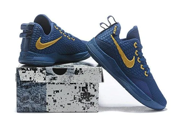 Excellent Lebron Witness 3 Blue Gold Men's Sneakers