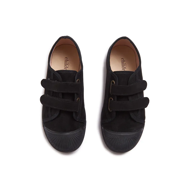 Fall Suede Sneakers in Black by childrenchic