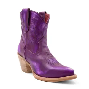 Ferrini Womens Pixie J-Toe Purple Leather Cowboy Boots