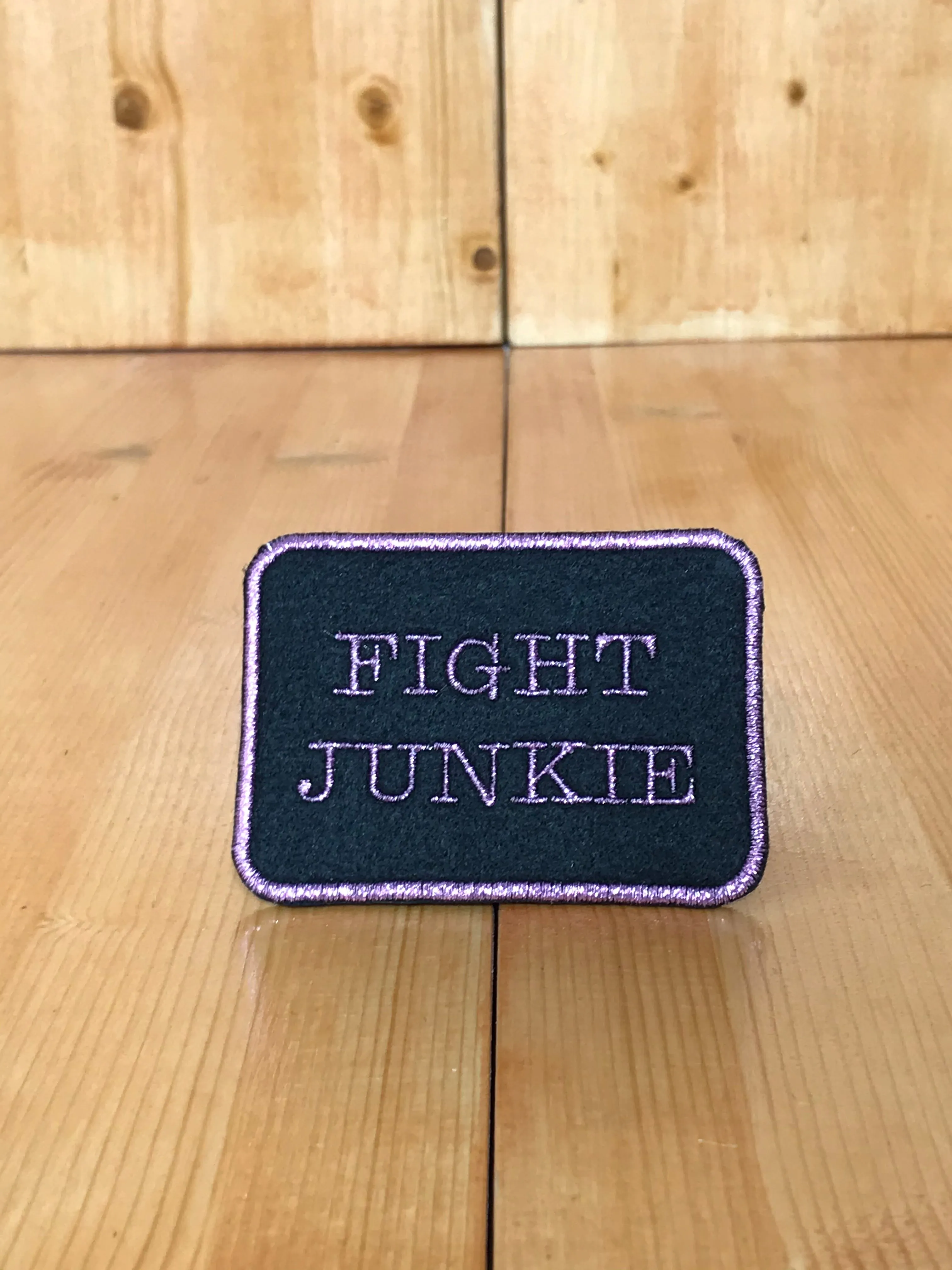 Fight Junkie Pink Square Magnetic Patch