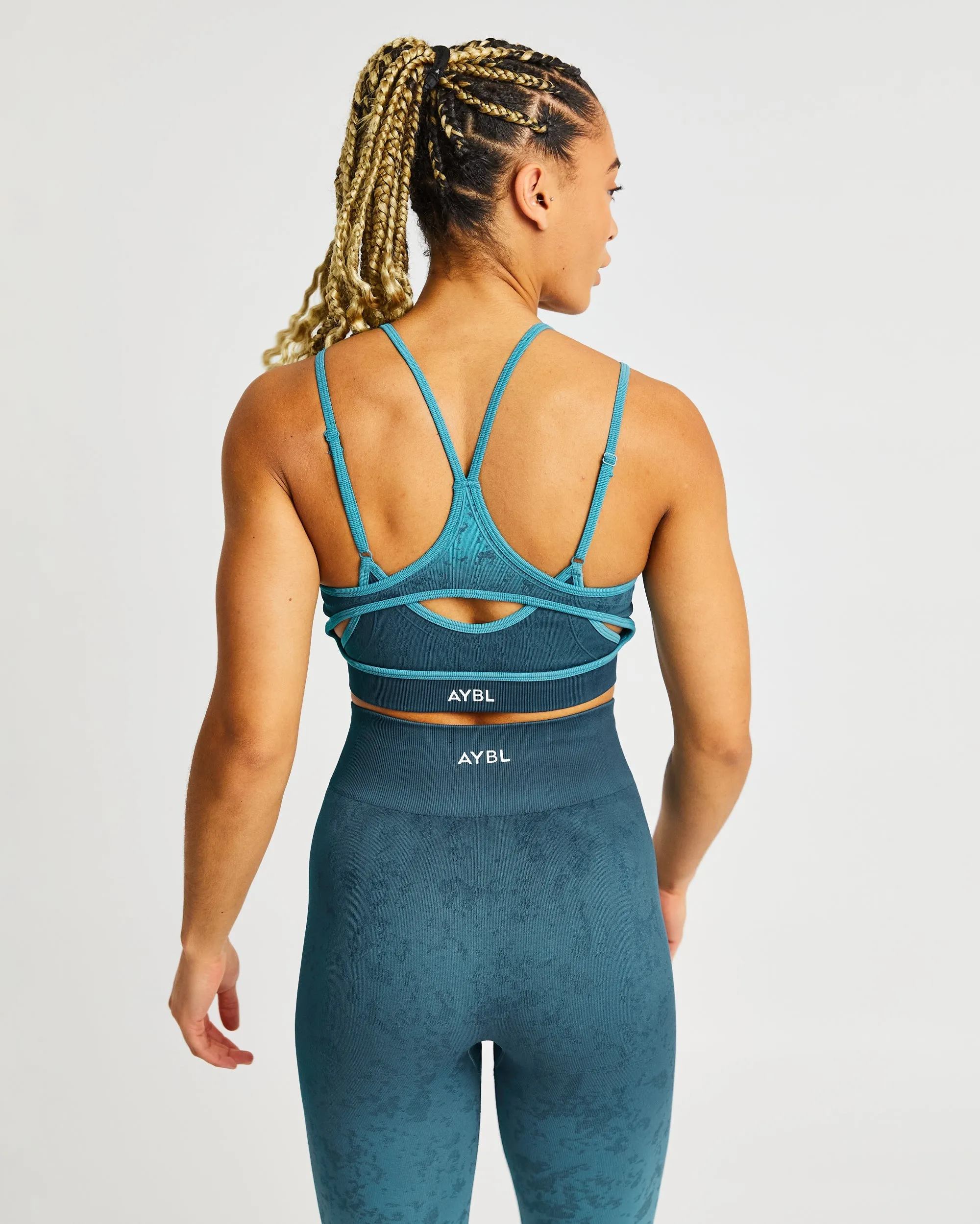 Flare Seamless Sports Bra - Teal