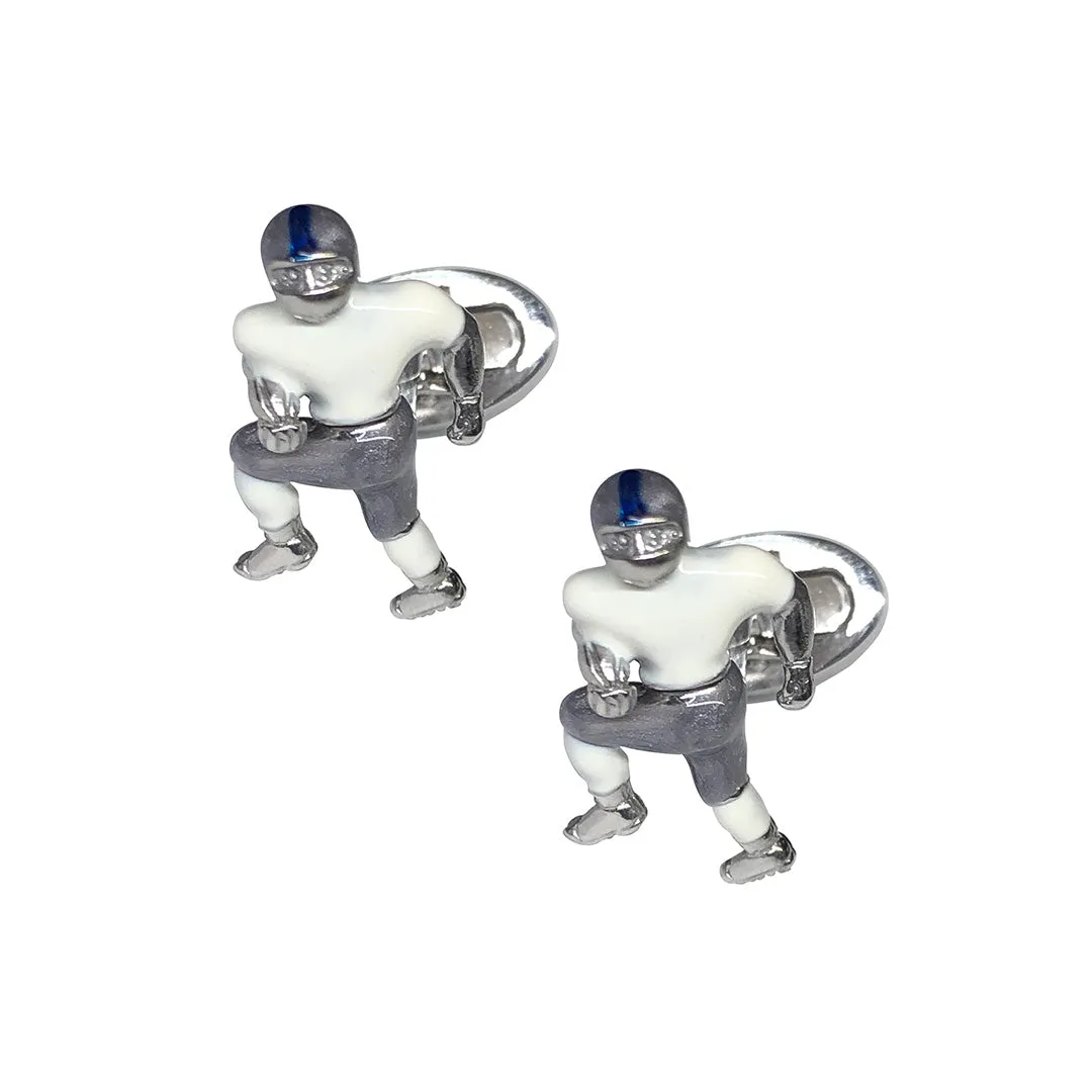 Football Moving Player Sterling Cufflinks