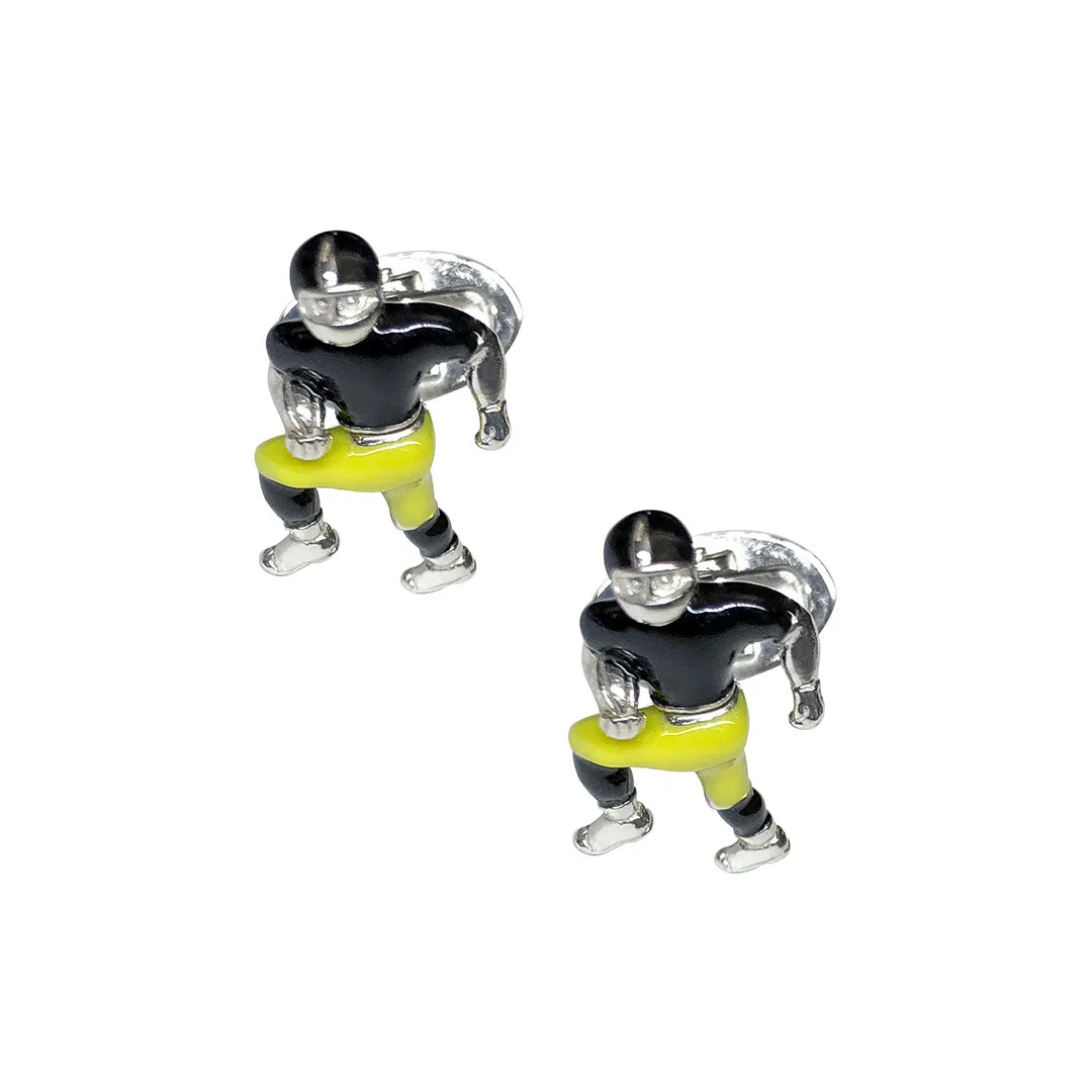 Football Moving Player Sterling Cufflinks