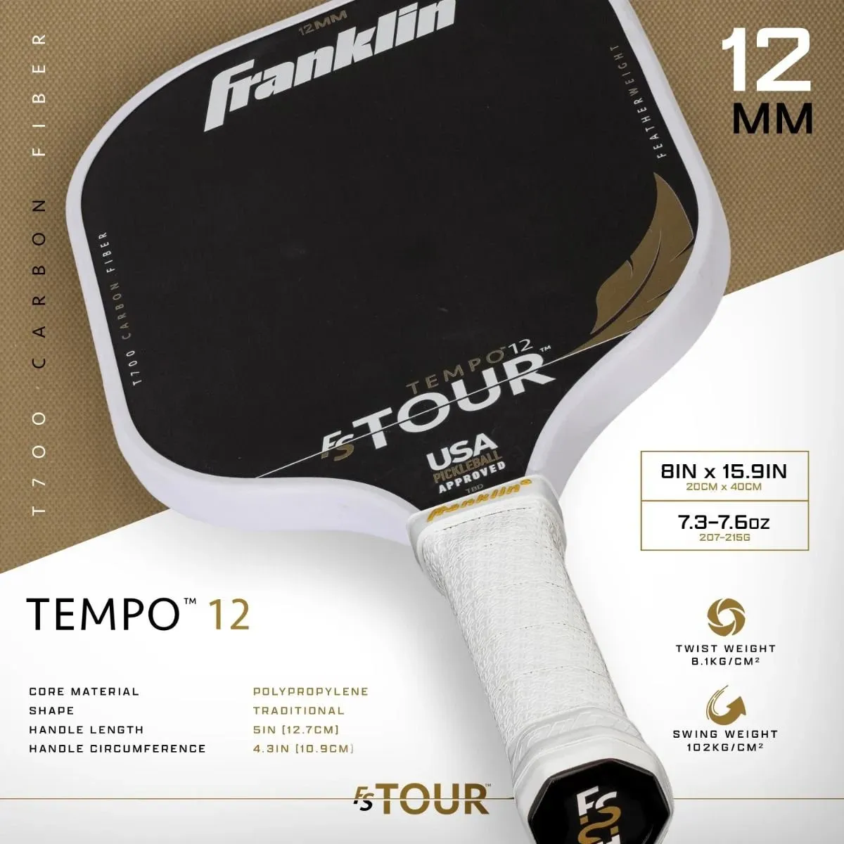 Franklin FS Tour Featherweight Tempo Pickleball Paddle