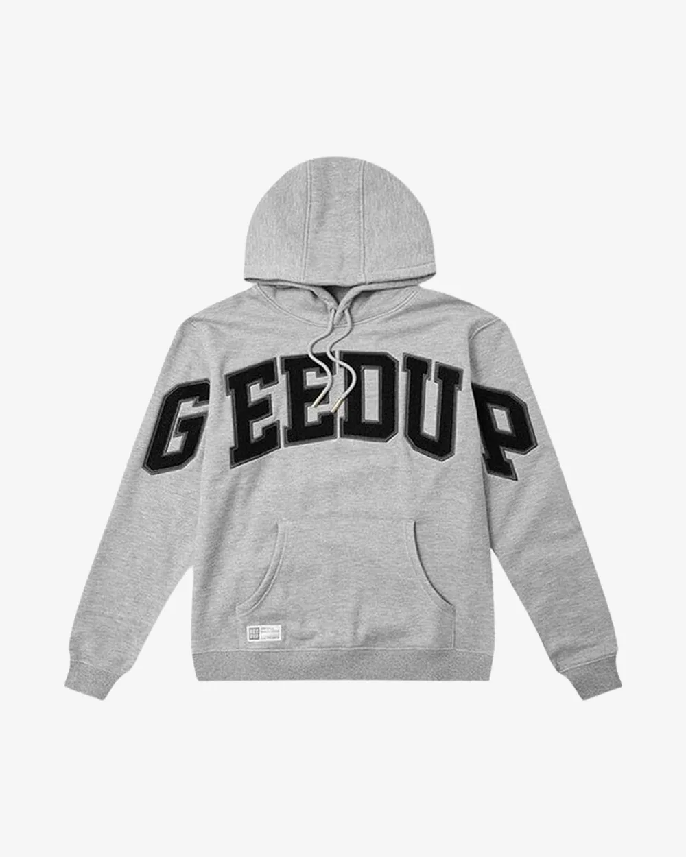 GEEDUP TEAM LOGO HOODIE GREY MARLE BLACK (NEW)