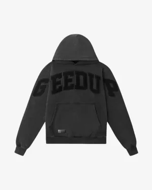 GEEDUP TEAM LOGO VINTAGE WASHED BLACK HOODIE