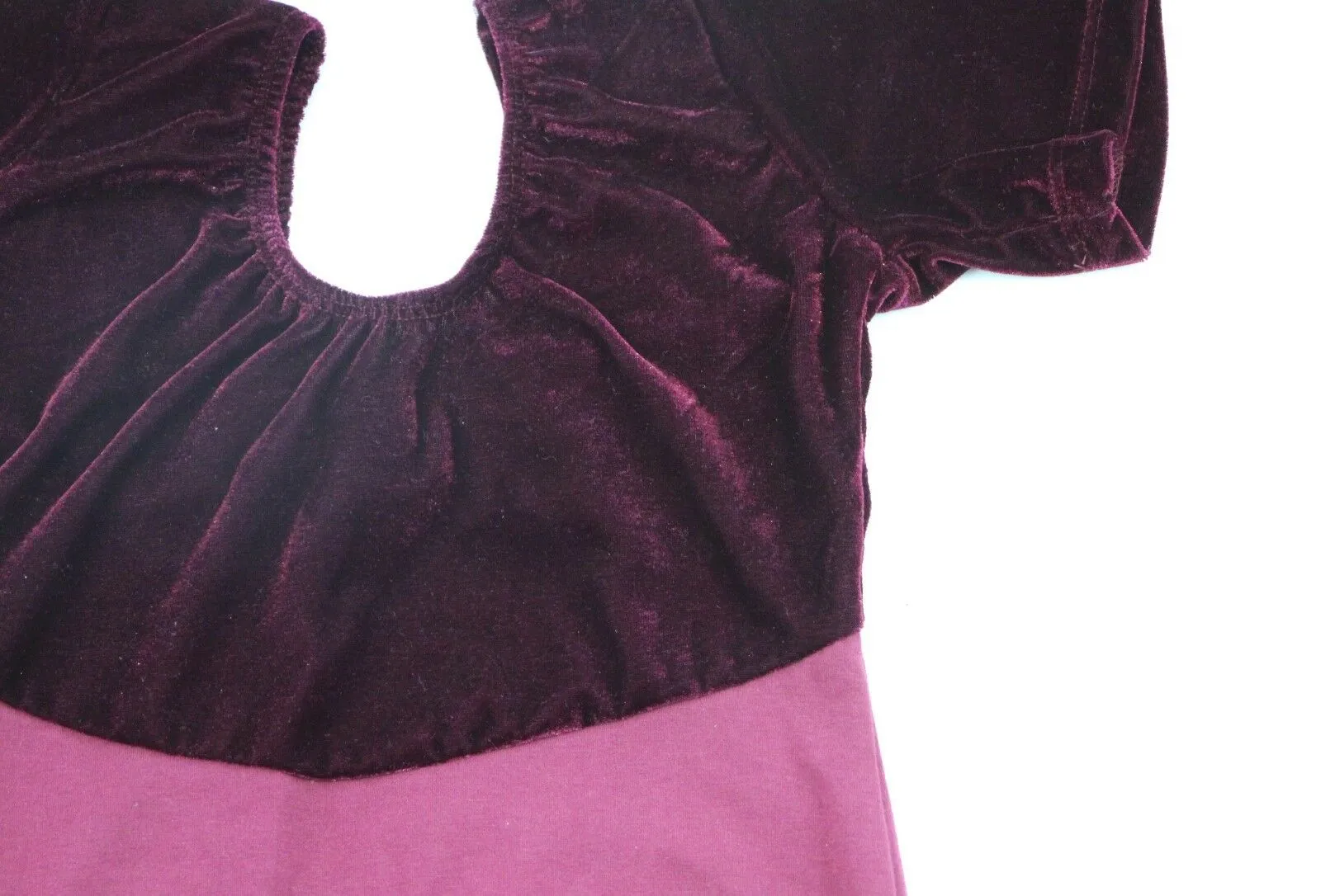 Girls Dance Dancing Leotard Costume Velvet Purple Tshirt