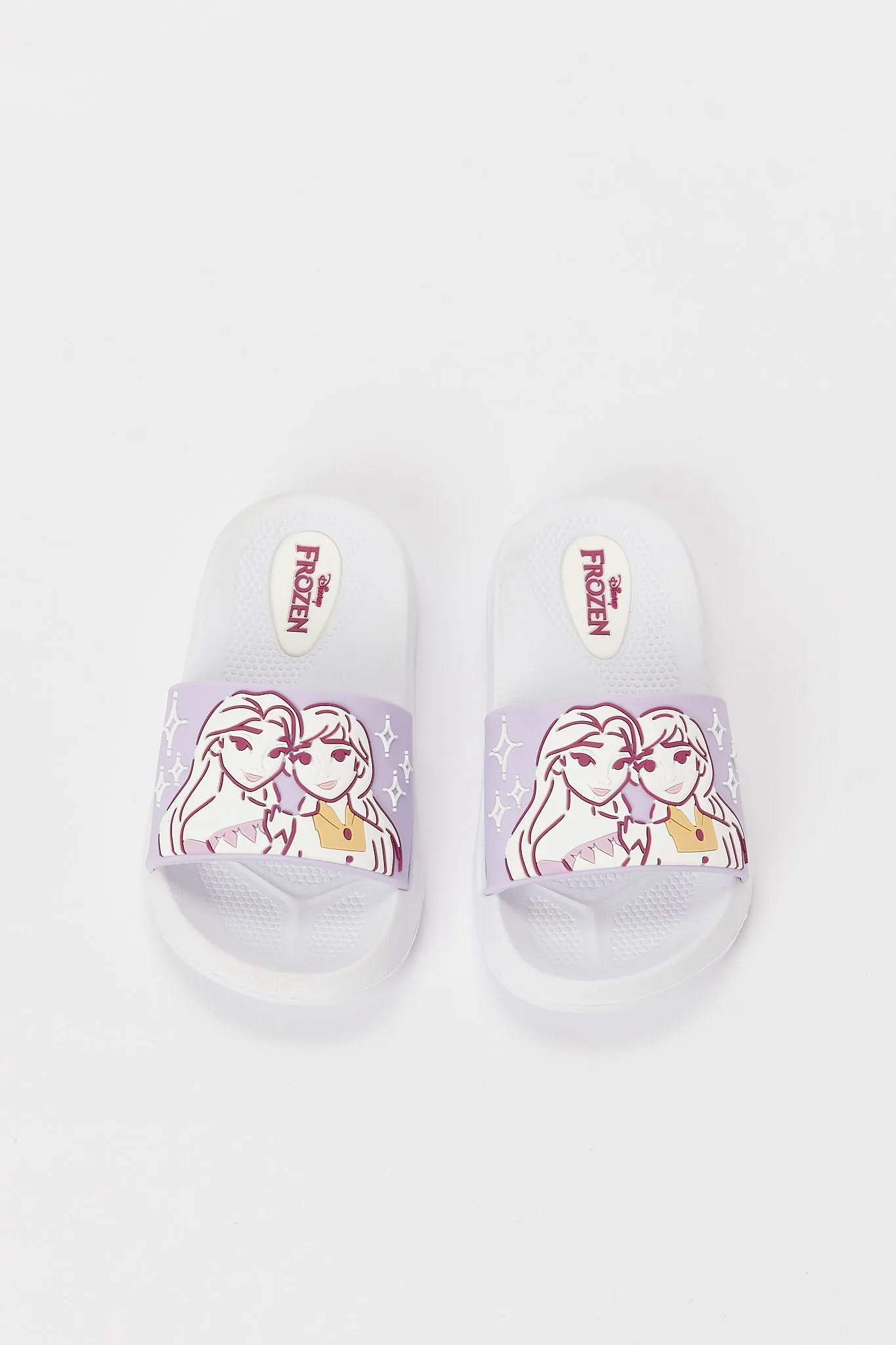 Girls White Frozen Slide