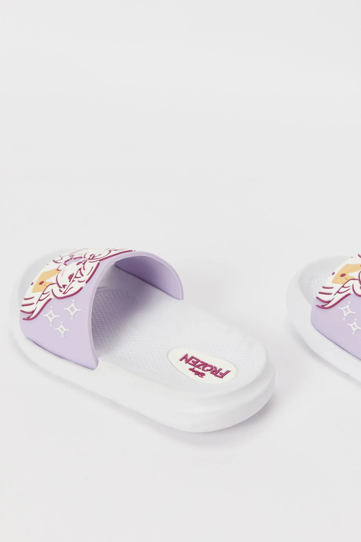 Girls White Frozen Slide