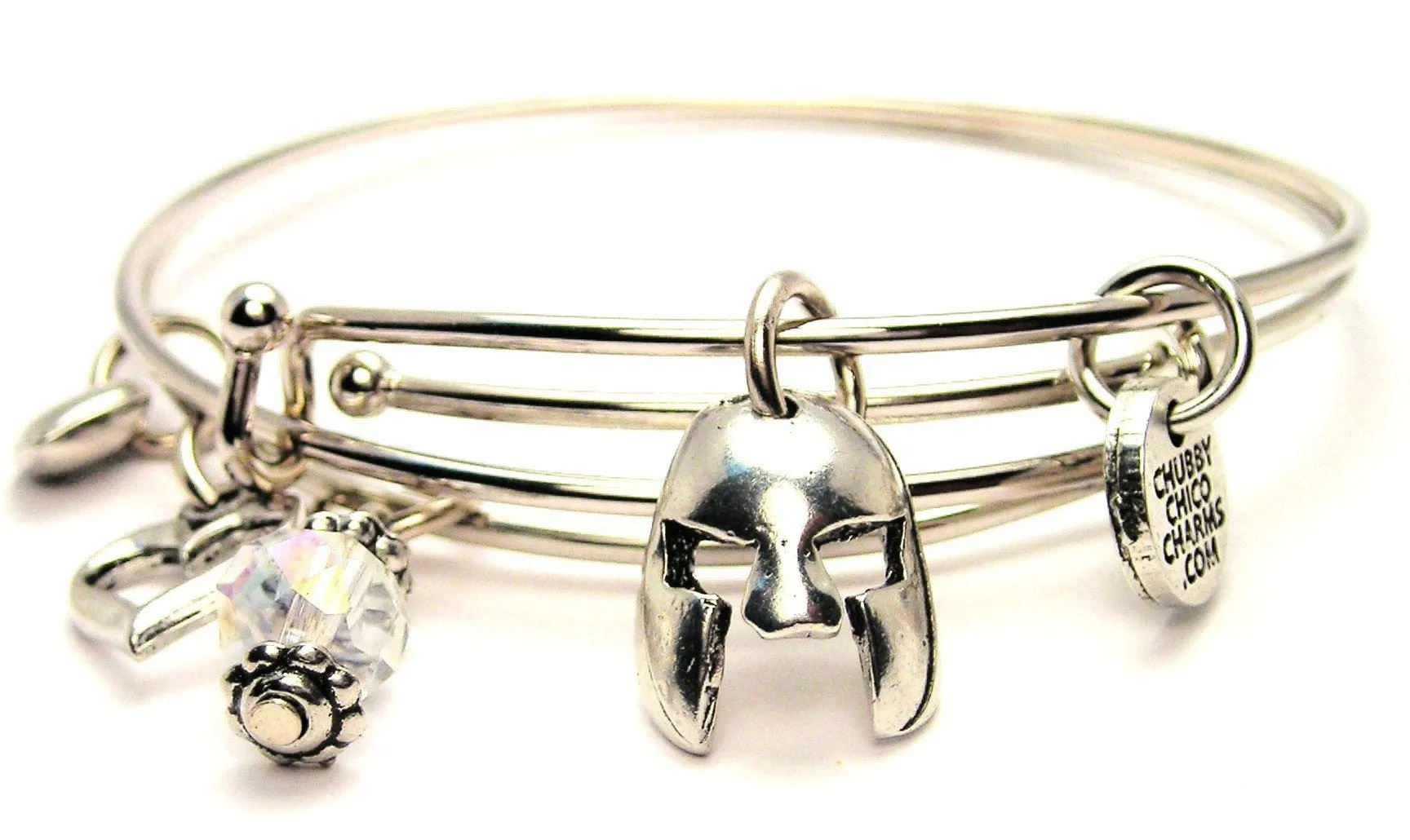 Gladiator Mask Expandable Bangle Bracelet Set