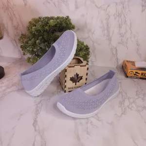 Grey Women Comfortable Loafers Casual Slip