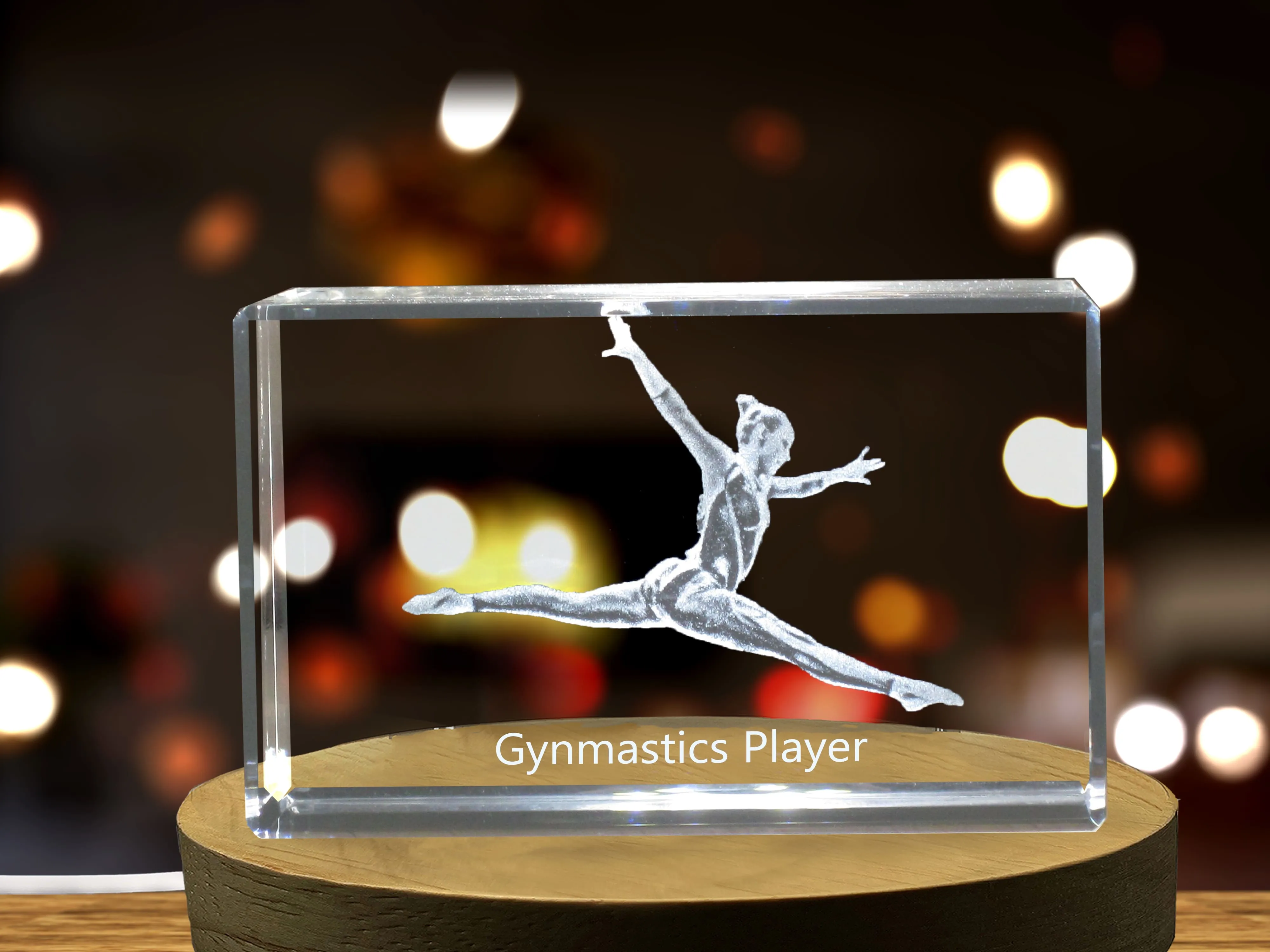 Gynmastics Player 3D Engraved Crystal 3D Engraved Crystal Keepsake/Gift/Decor/Collectible/Souvenir