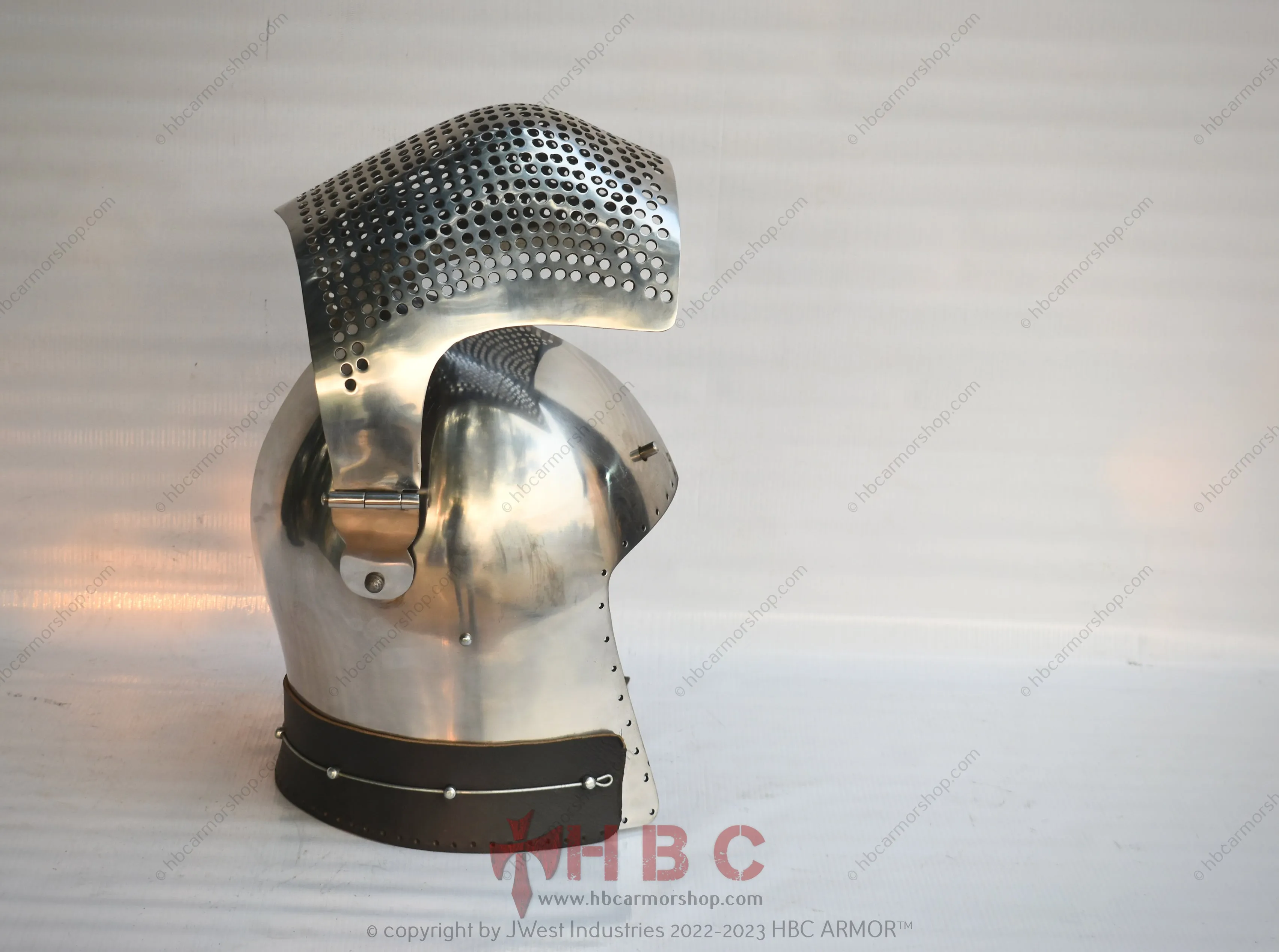 Hand-Forged Hole Face Helmet for IMCF, ACL, SCA - Medieval Combat Sports