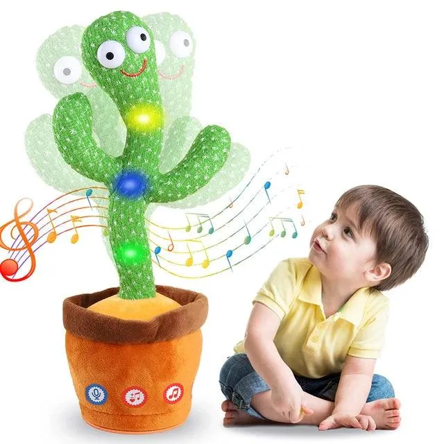 Interactive 1pc Dancing & Talking Cactus Toy - Mimicking and Recording Features for Baby Boys & Girls - Sunny Cactus Up Plus