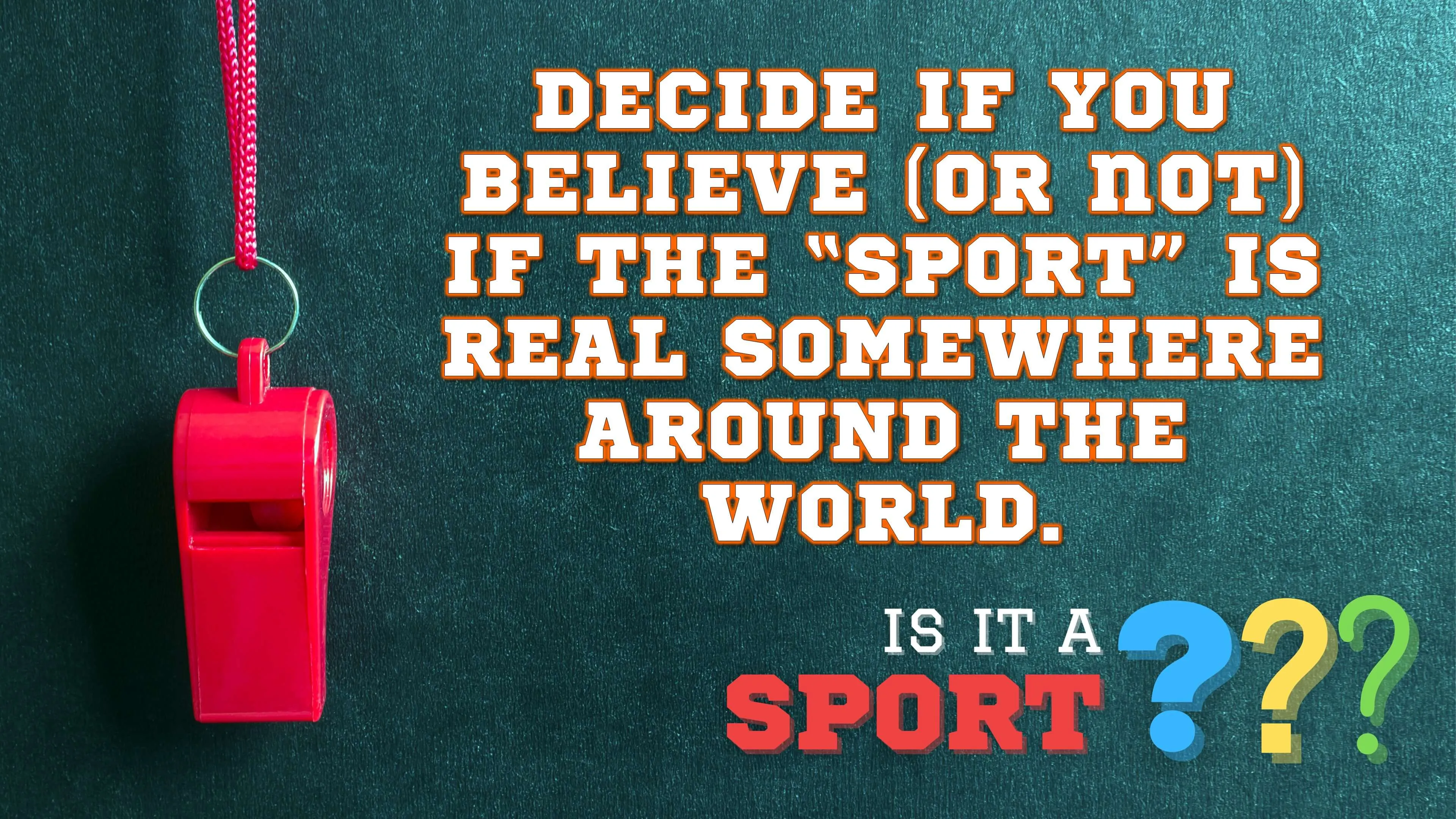 Is It A Sport?