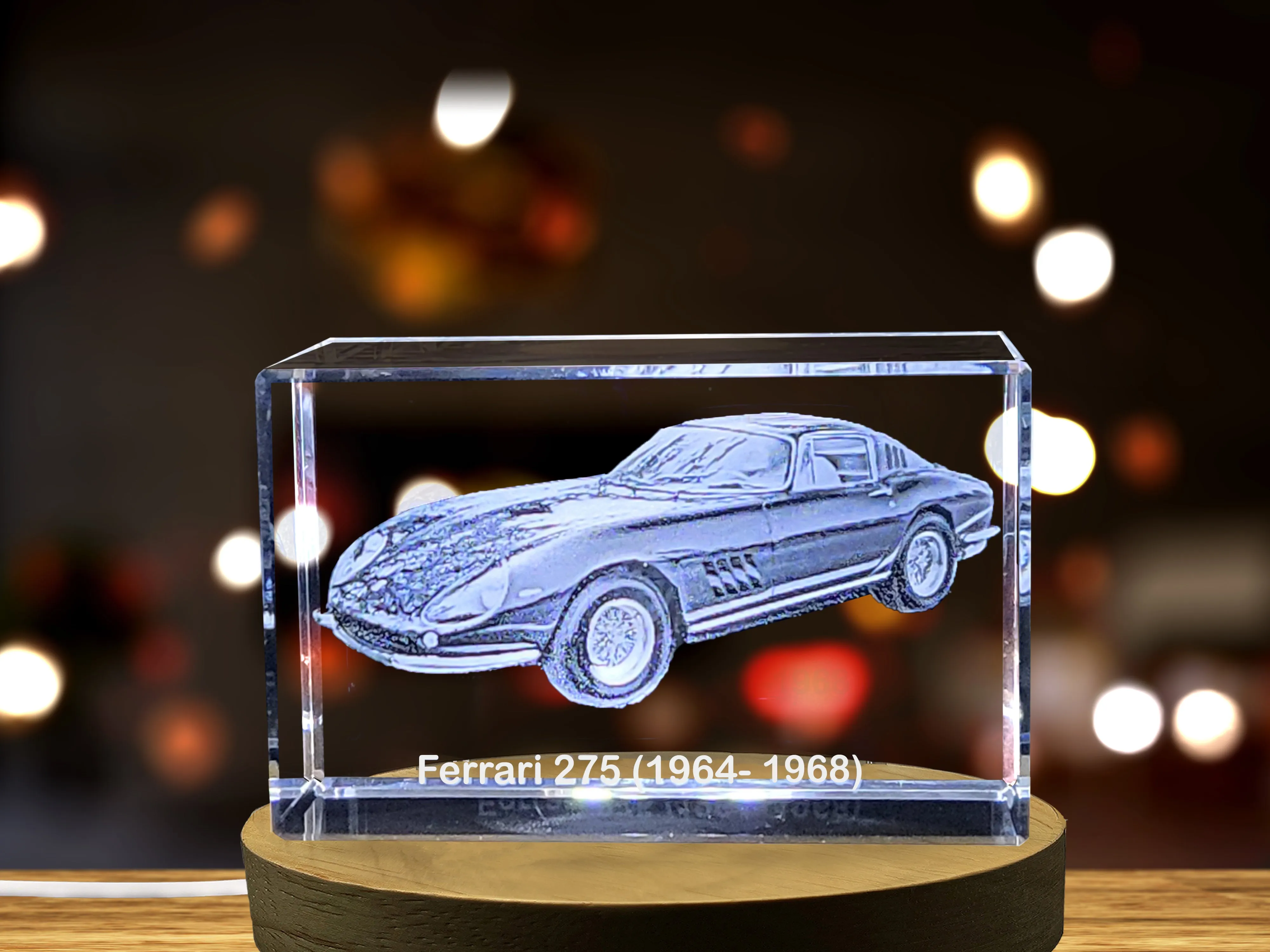 Italian Excellence Perfected: Ferrari 275 (1964–1968) - 3D Engraved Crystal Tribute