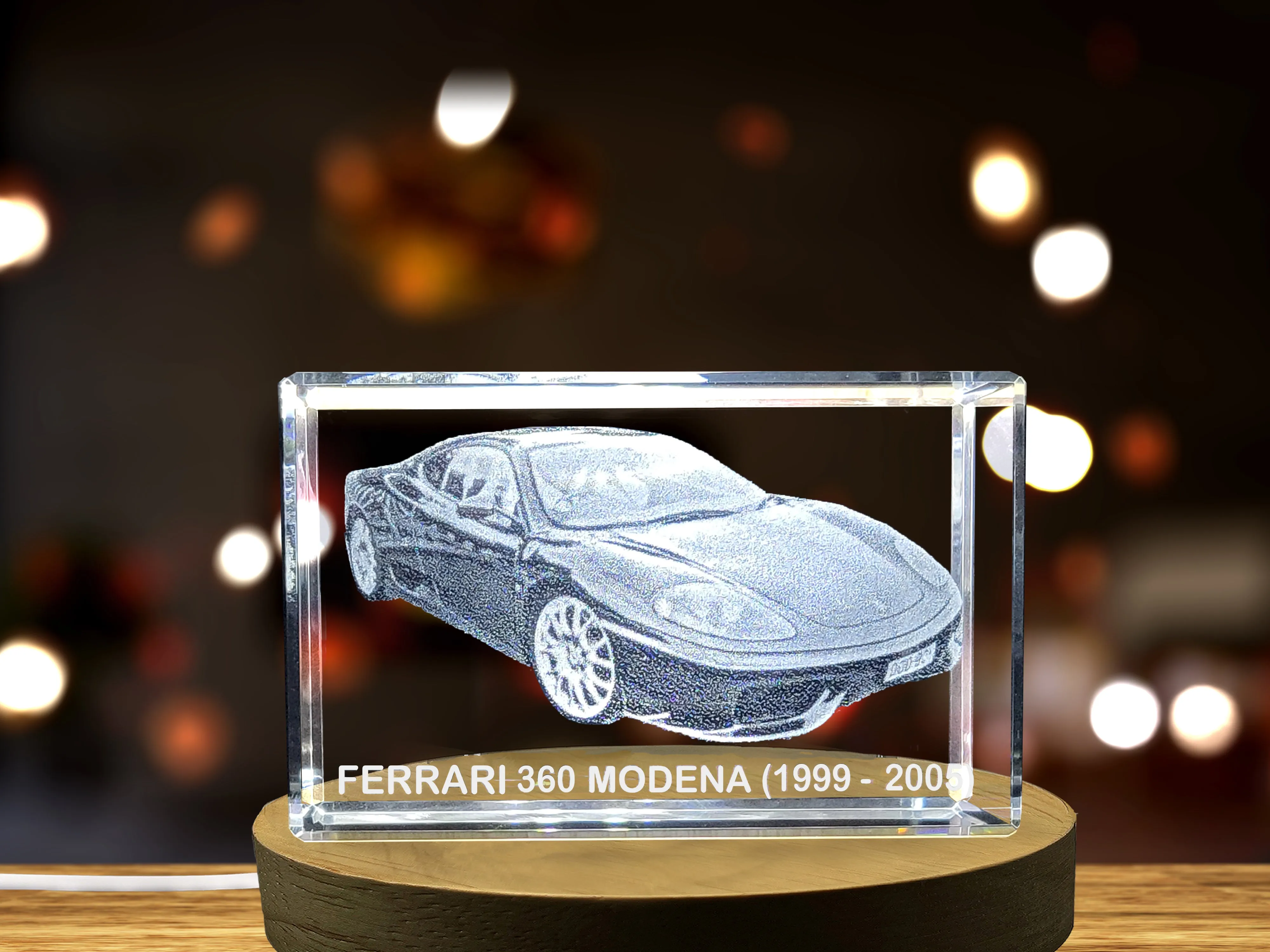 Italian Stallion: Ferrari 360 Modena (1999–2005) - 3D Engraved Crystal Tribute