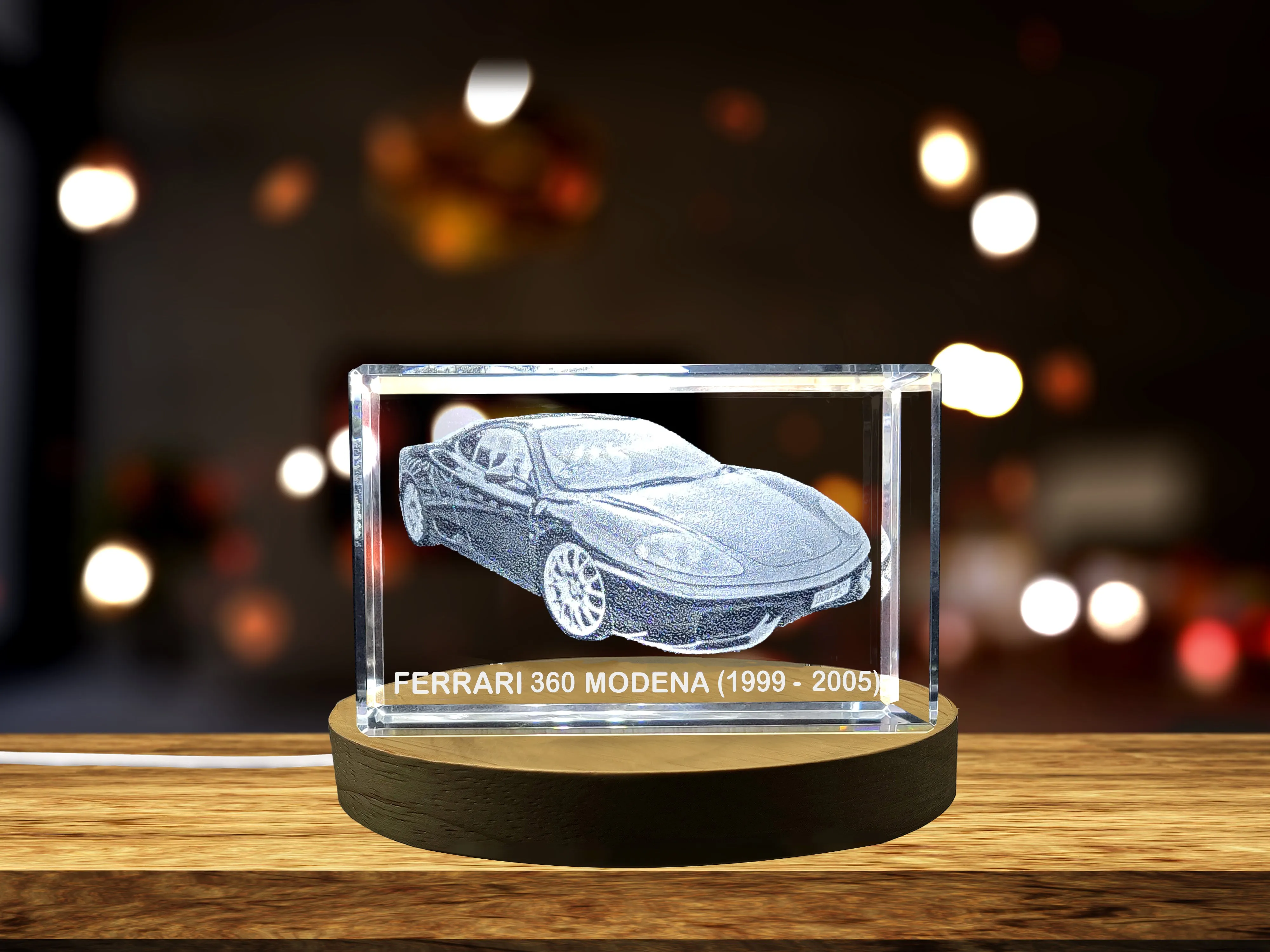 Italian Stallion: Ferrari 360 Modena (1999–2005) - 3D Engraved Crystal Tribute