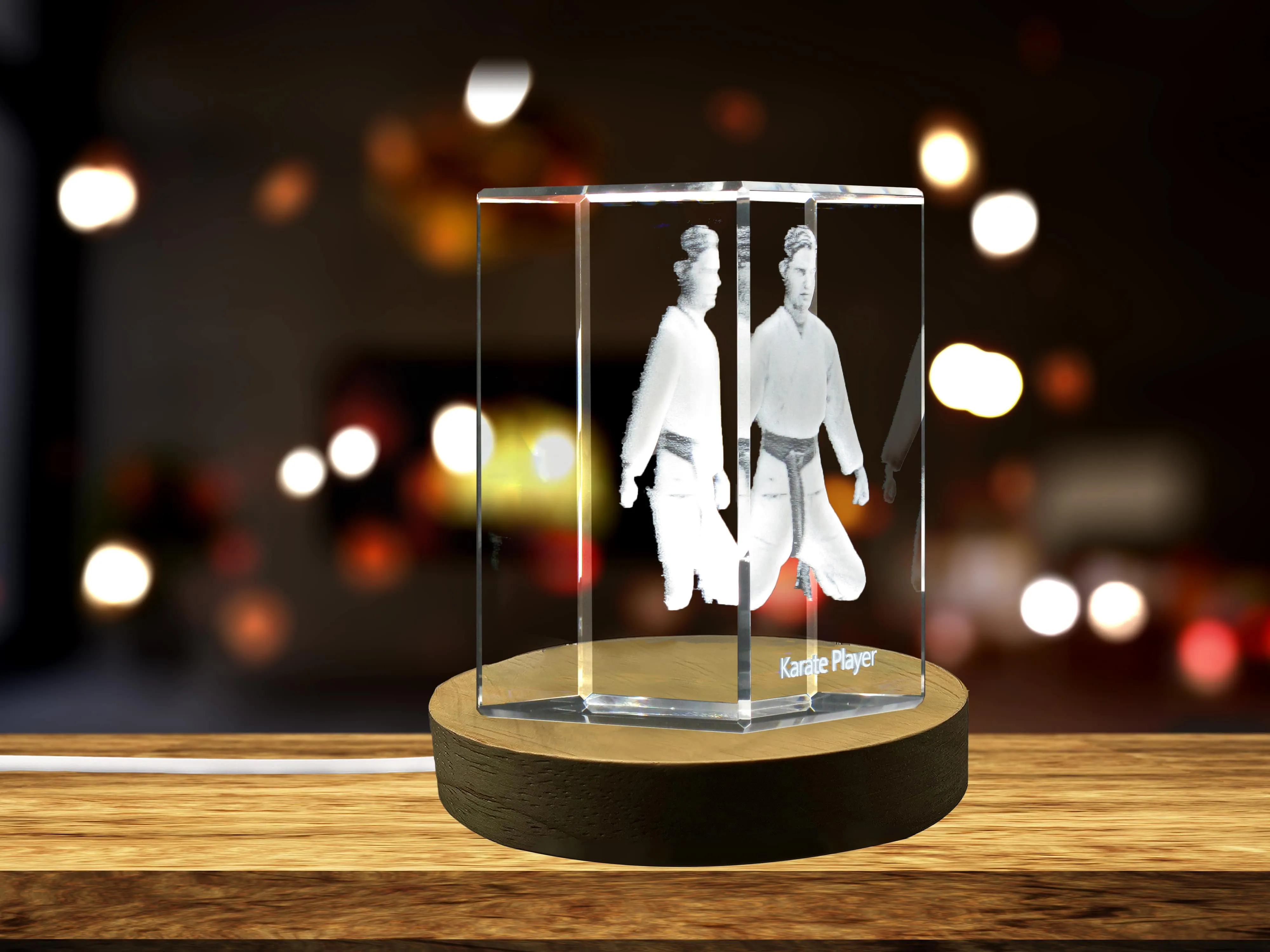 Karate Player 3D Engraved Crystal 3D Engraved Crystal Keepsake/Gift/Decor/Collectible/Souvenir