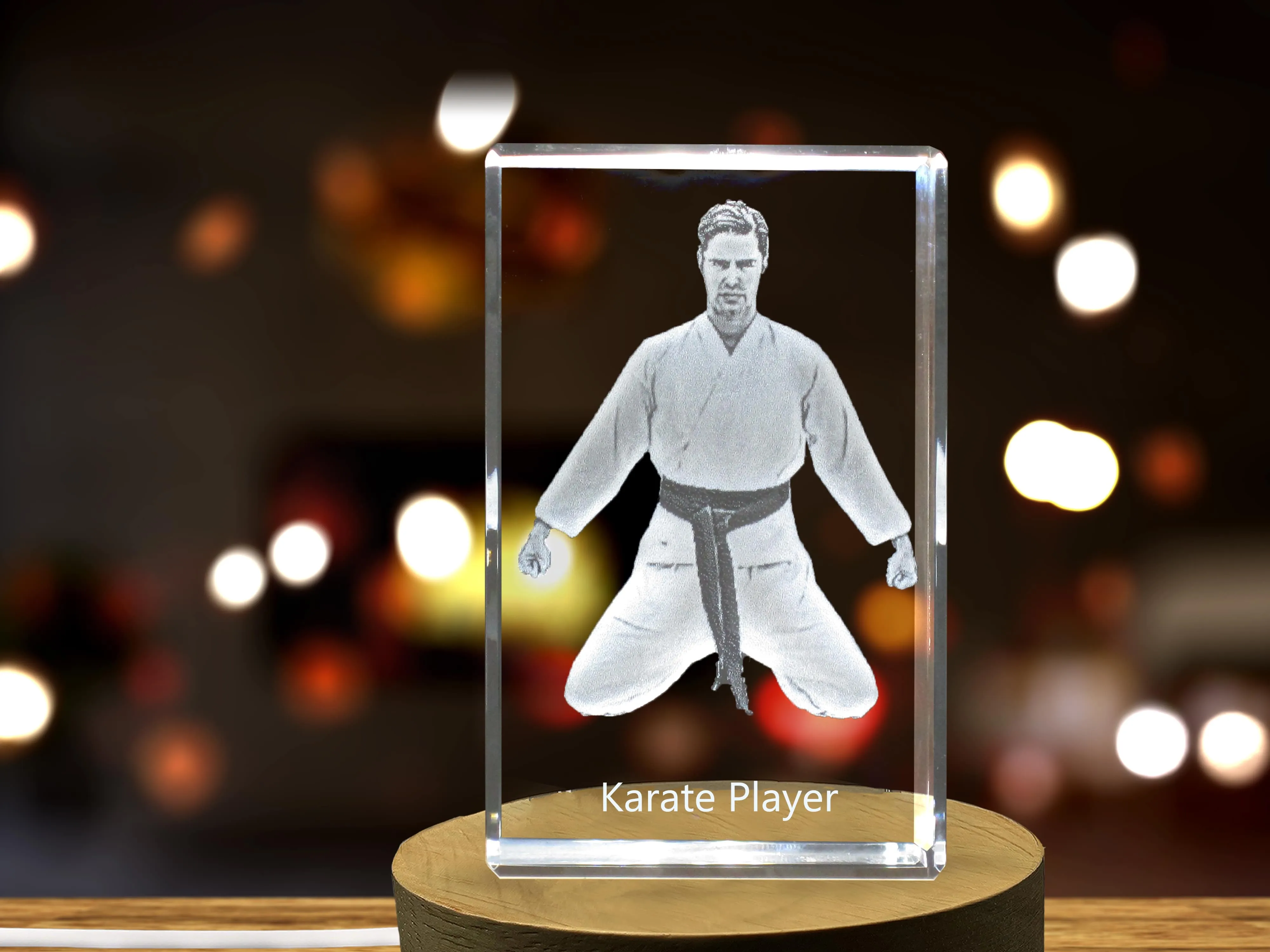 Karate Player 3D Engraved Crystal 3D Engraved Crystal Keepsake/Gift/Decor/Collectible/Souvenir