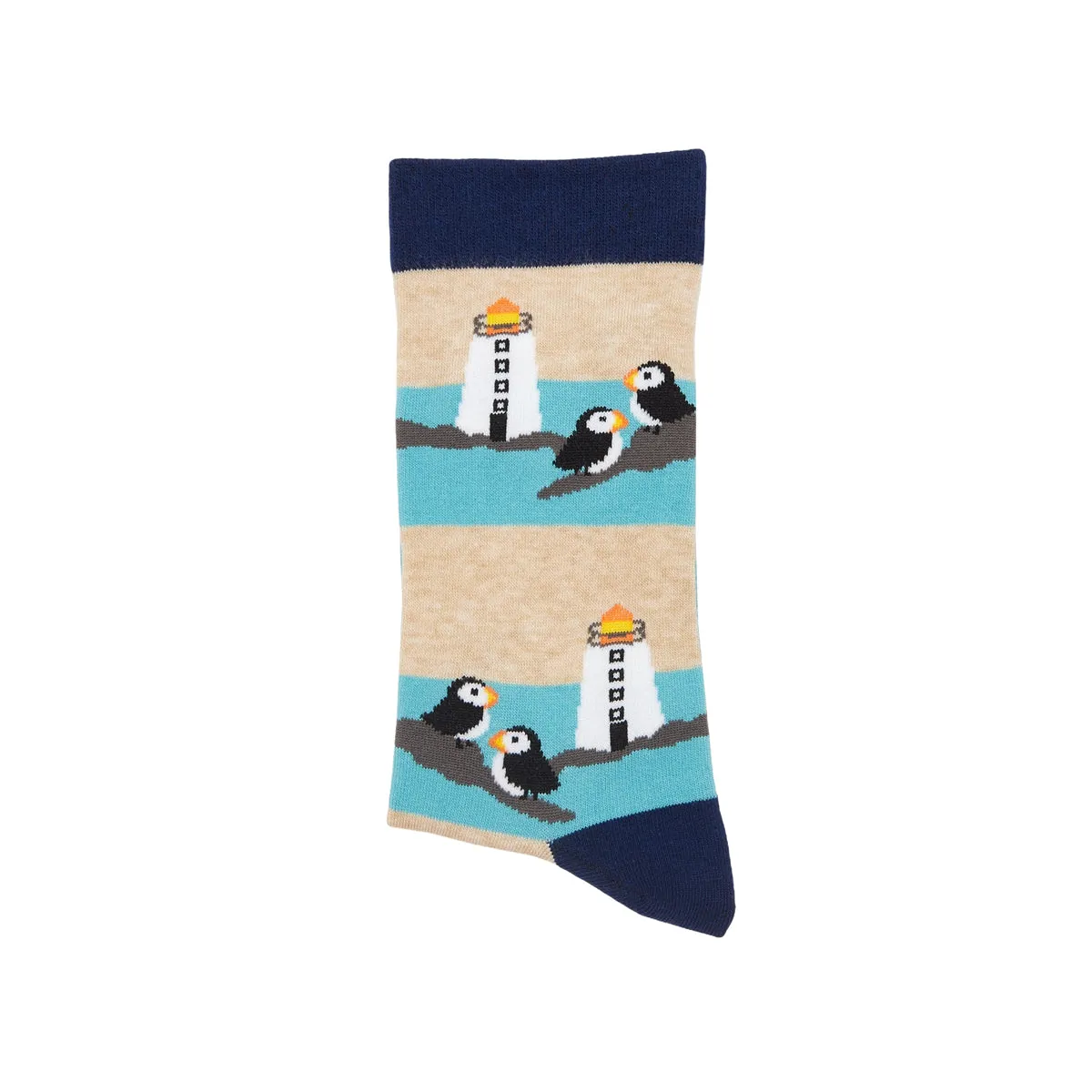 Katiki Point Lighthouse Printed Crew Length Socks