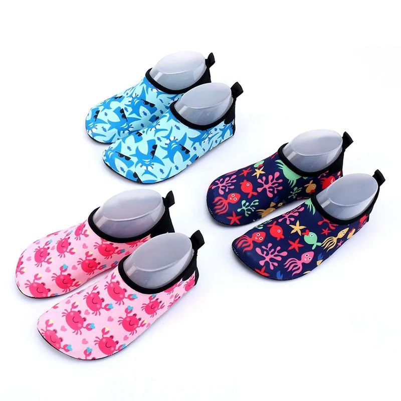 Kids Water Sports Slip-Ons Aqua Socks Water Shoes - Lightweight & Non-Slip