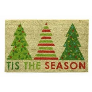 Koko Printed Door Mat, Christmas Trees, 18 x 24-In.