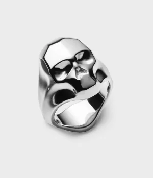 Large Carved Skull Ring