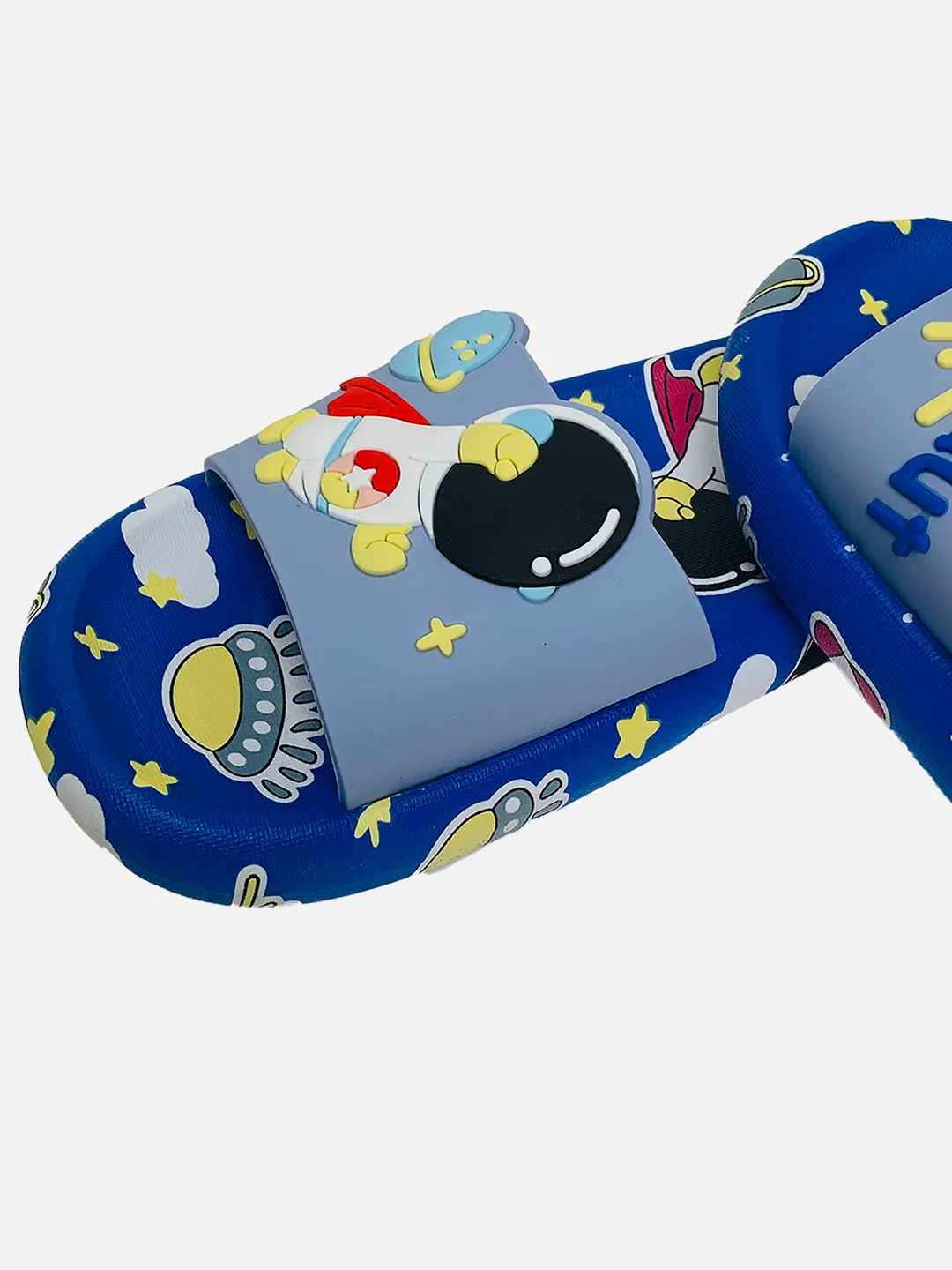 Little Surprise Box Blue all over Astronaut theme Slip on Clogs/Footwear for Toddlers & Kids