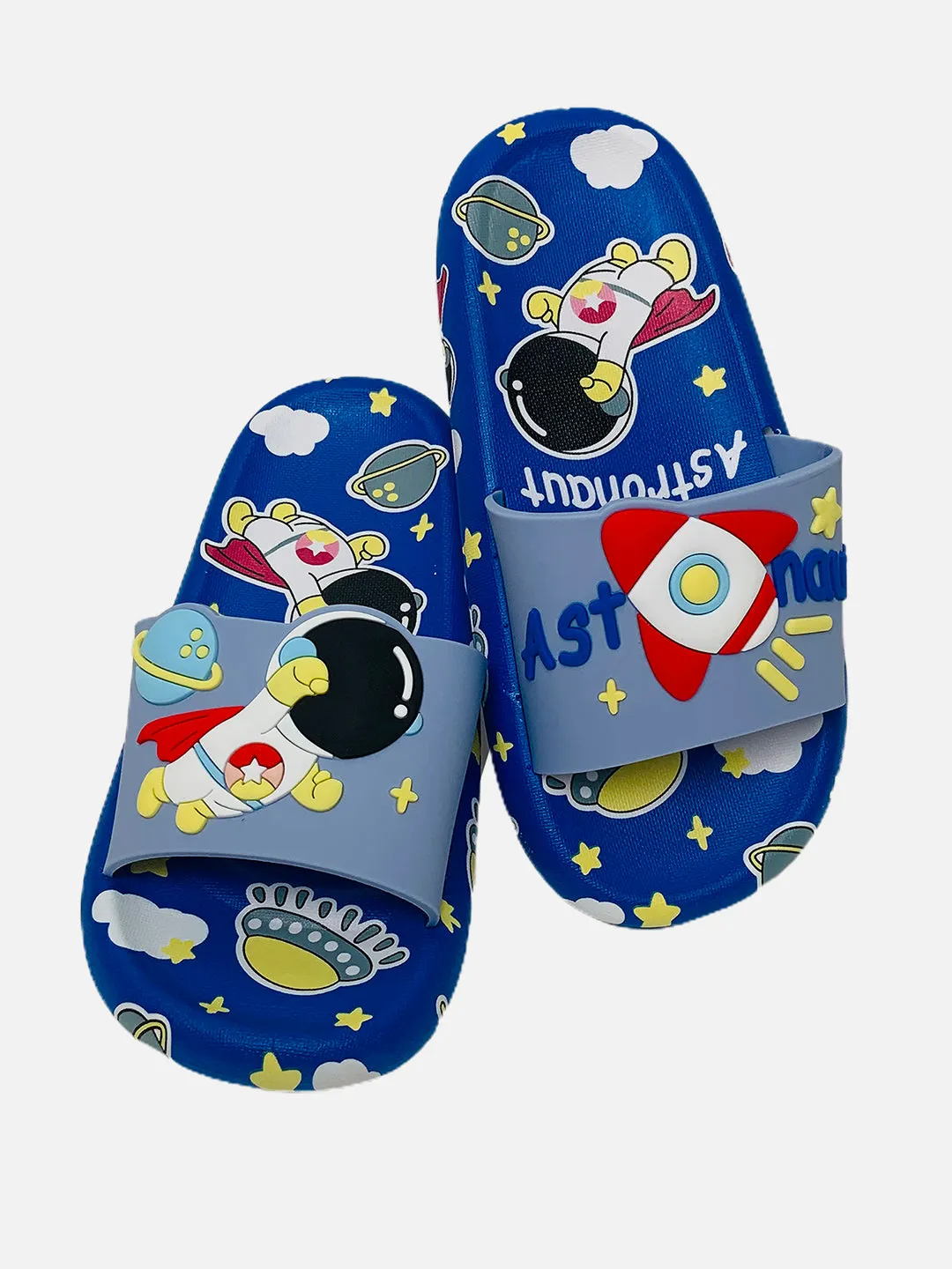 Little Surprise Box Blue all over Astronaut theme Slip on Clogs/Footwear for Toddlers & Kids