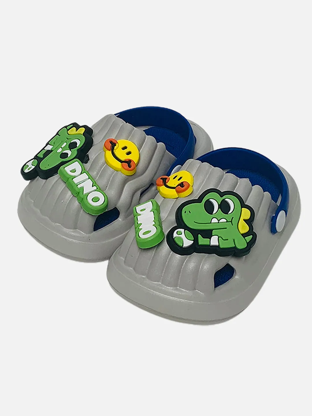 Little Surprise Box Blue Smilie Dino Slip on Clogs/Footwear for Toddlers & Kids.