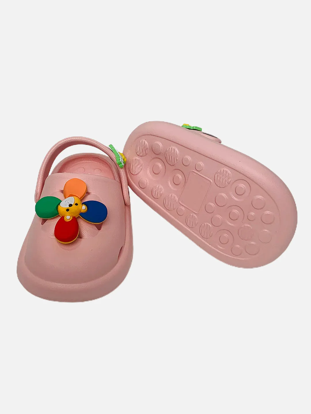 Little Surprise Box Pink Pinwheel Slip on Clogs all season Footwear for Toddlers & Kids